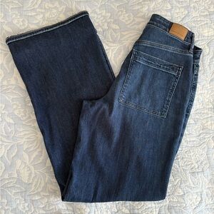 American Eagle Outfitters Dark Blue Wide-Legged Jeans